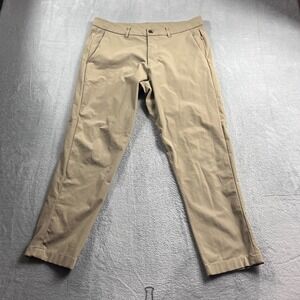 Lululemon Commission Pant Slim 33 Khaki Tan Technical Chino LM5A70S